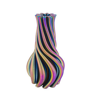 Vase 3D ceramic 16x16x28cm - Multi