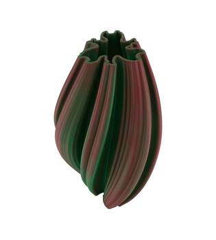 Vase 3D ceramic 23.5x23.5x40cm - Green