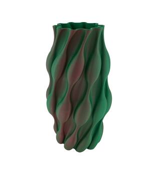 Vase 3D ceramic 21x21x40cm - Green