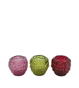 Tealight holder grape glass 10x10x8.6cm C3 - Multi