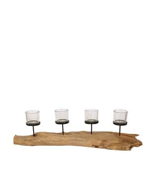 Pillar candle holder root 78x18x22cm - Natural