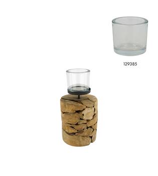 Pillar candle holder root 15x15x22cm - Natural