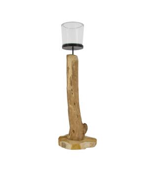 Pillar candle holder root 22x22x58cm - Natural
