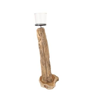 Pillar candle holder root 28x28x78cm - Natural