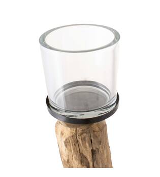 Pillar candle holder root 28x28x78cm - Natural