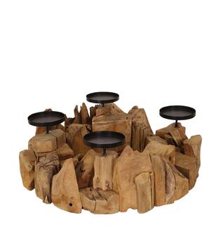 Pillar candle holder root 58x58x22cm - Natural