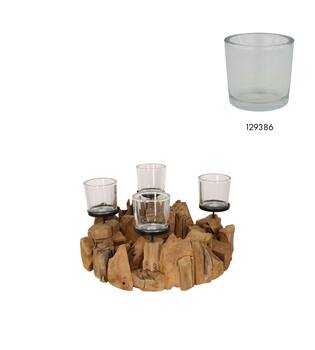 Pillar candle holder root 58x58x22cm - Natural