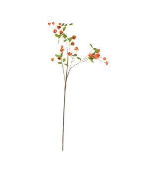 Branch berries artificial 119.5x25x5cm - Orange