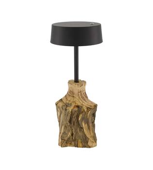 Table lamp rechargeable incl. cable metal on feet 13x13x32cm - Natural