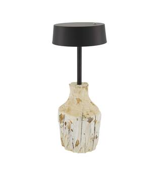 Table lamp rechargeable incl. cable metal on feet 13x13x32cm