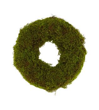 Wreath moss PE 38x38x7cm - Green