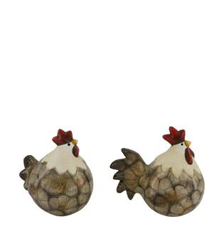 Chicken terracotta 15.8x11x15.1cm A2 - Brown