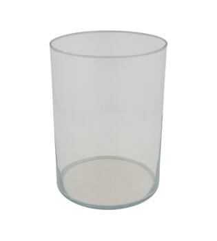 Vase round glass 18x18x25cm - Transparent