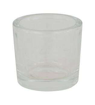 Tealight holder round glass 6.5x6.5x6cm
