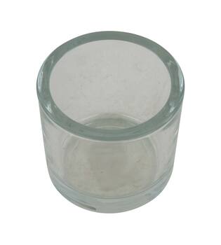 Tealight holder round glass 9x9x8cm - Transparent