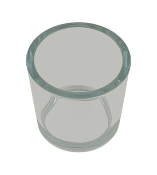 Tealight holder round glass 12x12x12cm - Transparent
