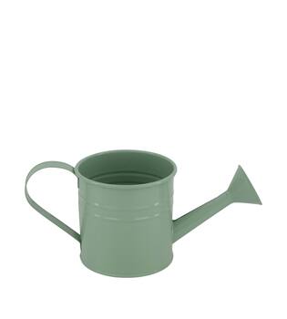 Watering can metal with handle 24.5x10x10cm - Green