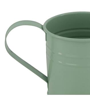 Watering can metal with handle 24.5x10x10cm - Green