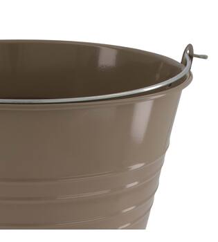 Bucket round metal with handle 30x30x27cm