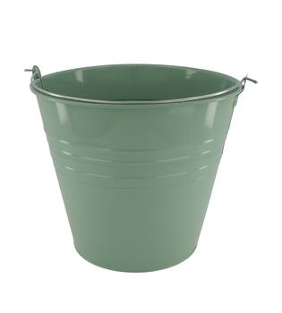Bucket round metal with handle 30x30x27cm