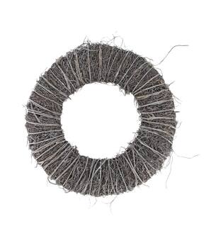 Wreath rattan 45x45x10cm - White