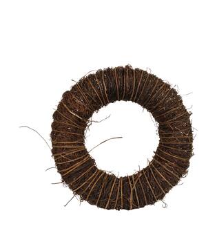Wreath rattan 45x45x10cm - Natural
