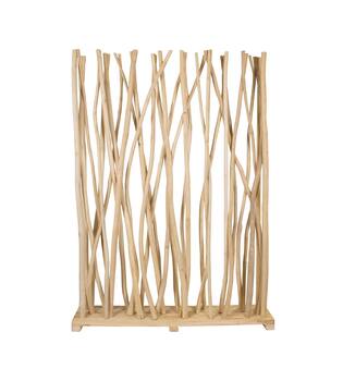 Divider teak wood on stand 118x20x160cm