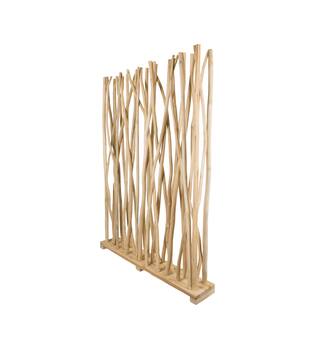 Divider teak wood on stand 118x20x160cm