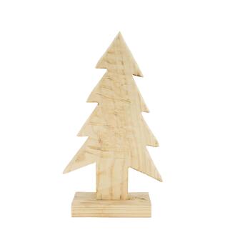 Tree paulownia wood on feet 19x8x38cm - Natural
