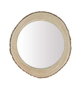 Mirror paulownia wood 38x38x4cm - Natural