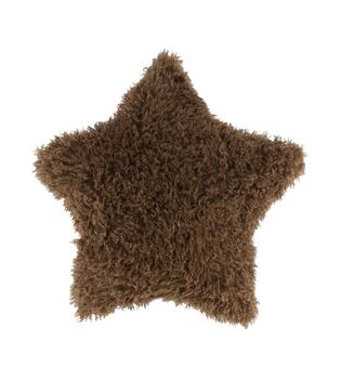Cushion star polyester 45x45x8cm - Brown