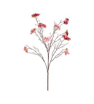 Branch hydrangea artificial 102x40x10cm - Pink