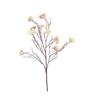 Branch hydrangea artificial 102x40x10cm - Cream