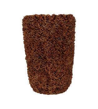 Planter round pinecone with plastic 33x33x50cm