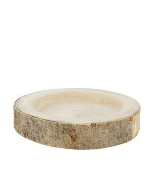 Tray paulownia wood 22x22x4.5cm - Natural