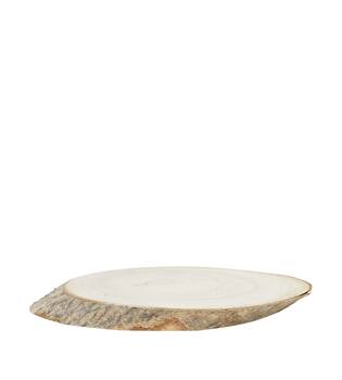 Slice oval paulownia wood 24x12x2cm - Natural