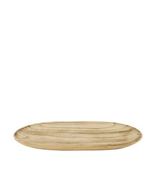 Tray oval paulownia wood 43x27x3cm - Natural
