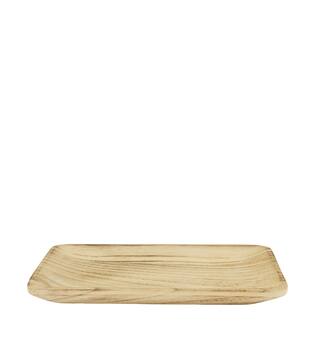 Tray rectangular paulownia wood 28x18x3cm - Natural