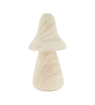 Mushroom paulownia wood 12x12x23cm - Natural