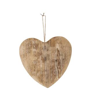 Hanger heart paulownia wood 38x38x2cm