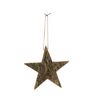 Hanger bark paulownia wood 28x28x3.5cm - Natural