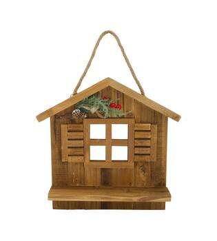 Hanger chalet historic wood 36x10x35cm