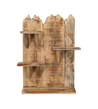 Wall rack historic wood 46x20x58cm