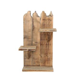 Wall rack historic wood 33x16.5x55cm - Natural