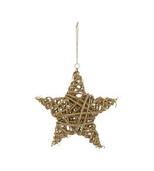 Hanger star rattan 28x5.5x28cm - Natural