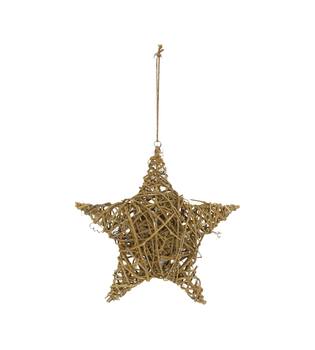 Hanger star rattan 38x6x38cm - Natural