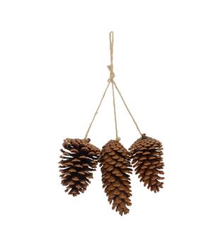 Hanger pinecone 16x16x34cm - Natural