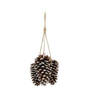 Hanger pinecone 16x16x34cm - Natural