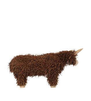 Statue ox rattan 118x63x66cm - Natural