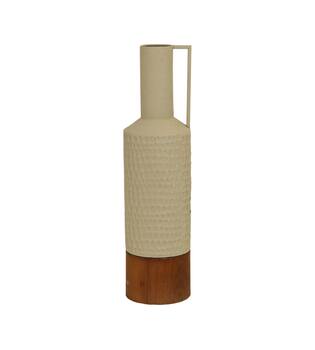 Bottle round metal 14x14x55cm - Green